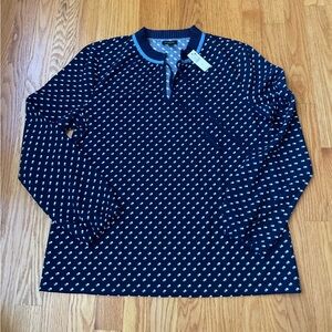 NWT! Talbots Navy Blue Dress Shirt